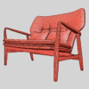 Haddie Malmo Wood Frame Chair & Sofa 3D Model Collection