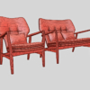 Haddie Malmo Wood Frame Chair & Sofa 3D Model Collection