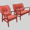 Haddie Malmo Wood Frame Chair & Sofa 3D Model Collection