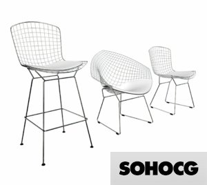 Bertoia Side Diamond Chairs & Stool Collection