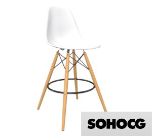 Eames DSW Eiffel Stool 3D Model