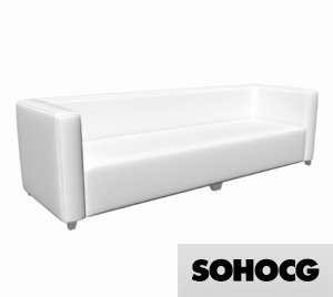 Ice Exhibition Event Sofa 3D Model