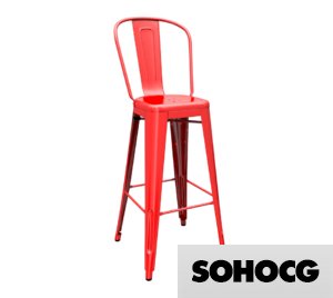 Tolix Stool High Backrest 3D Model