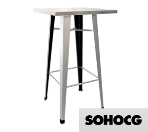 Tolix Style Industrial Poseur Table 3D Model