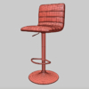 Ascot Adjustable Height Swivel Bar Stool 3D Model