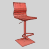 Charlie Adjustable Height Swivel Bar Stool 3D Model