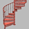 Cast Iron Victorian Spiral Staircase 3D Model