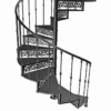 Cast Iron Victorian Spiral Staircase 3D Model