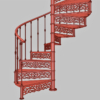 Cast Iron Victorian Spiral Staircase 3D Model