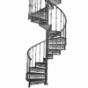 Cast Iron Victorian Spiral Staircase 3D Model