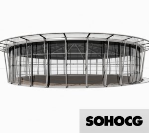 20x20m Losberger De Boer Panorama Dome Event Space 3D Model