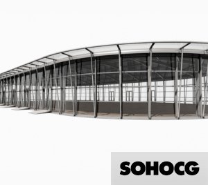 40x20m Losberger De Boer Panorama Dome Event Space 3D Model