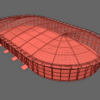 40x20m Losberger De Boer Panorama Dome Event Space 3D Model