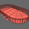 40x20m Losberger De Boer Panorama Dome Event Space 3D Model