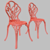 Nassau Cast Aluminum Outdoor Bistro Chair 3D Model