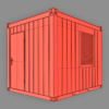 10ft Mobile Portable Office Container Cabin 3D Model Temporary Workspace