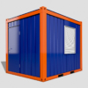 10ft Mobile Portable Office Container Cabin 3D Model Temporary Workspace