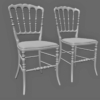 French Napoleon III Chair 3D Model Vintage Antique Style